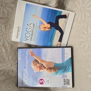 YOGA for weight loss 2 DVDs NWOT Gaiam Element Vinyasa Saidman, Turner